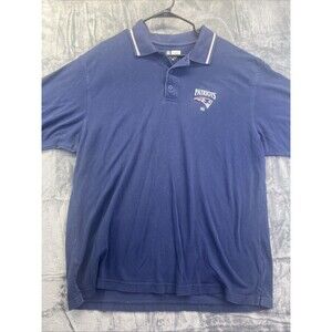 New England Patriots NFL Mens Polo Shirt Sz 2XL Navy Embroidered Short Sleeve